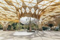 Diamond shape roof top detail of Garden pavilion in Kuala Lumpur`s Perdana Botanical Gardens in Jalan Tembusu, Malaysia Royalty Free Stock Photo