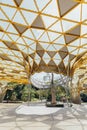 Diamond shape roof top detail of Garden pavilion in Kuala Lumpur`s Perdana Botanical Gardens in Jalan Tembusu, Malaysia Royalty Free Stock Photo