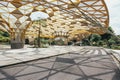 Diamond shape roof top detail of Garden pavilion in Kuala Lumpur`s Perdana Botanical Gardens in Jalan Tembusu, Malaysia Royalty Free Stock Photo