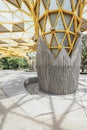 Diamond shape roof top detail of Garden pavilion in Kuala Lumpur`s Perdana Botanical Gardens in Jalan Tembusu, Malaysia Royalty Free Stock Photo