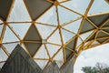 Diamond shape roof top detail of Garden pavilion in Kuala Lumpur`s Perdana Botanical Gardens in Jalan Tembusu, Malaysia Royalty Free Stock Photo