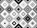 Diamond shape tribal rich black and white seamless pattern