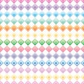 Diamond shape tribal stripe colorful seamless pattern Royalty Free Stock Photo