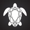 Diamond shape turtle symbol design