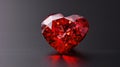 Diamond-shaped red heart Royalty Free Stock Photo