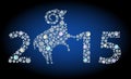 Diamond sheep 2015 number Royalty Free Stock Photo