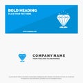 Diamond, Shine, Expensive, Stone SOlid Icon Website Banner and Business Logo Template