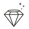 Diamond is shine, gemstone icon vector illustration