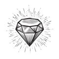 Diamond shining. Jewelry symbol vector illustration