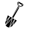 Diamond shovel icon, simple style