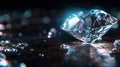A diamond is shown on a dark background Royalty Free Stock Photo