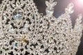 Diamond Silver Crown for Miss Pageant Beauty Contest, Crystal Tia Royalty Free Stock Photo