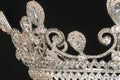 Diamond Silver Crown for Miss Pageant Beauty Contest, Crystal Tia Royalty Free Stock Photo