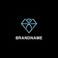 diamond simple vector logo illustration Royalty Free Stock Photo