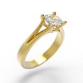 Diamond solitaire engagement ring