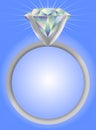 Diamond Solitaire Ring/EPS Royalty Free Stock Photo