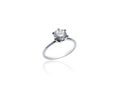 Diamond Solitaire Ring in platinum Royalty Free Stock Photo