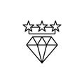 diamond, stars, shopping, quality line icon. Elements of black friday and sales icon. Premium quality graphic design icon. Can be