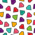 Diamond stone stitch patch pattern in fun colors