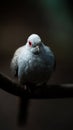 Diamond striped dove (Geopelia cuneata) on a branch with red eyes Royalty Free Stock Photo