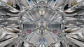 Diamond structure extreme closeup and kaleidoscope