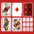 Diamond Suit Playing Cards Full Set Royalty Free Stock Photo