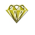 Diamond symbol. Diamond illustration in a flat style. Royalty Free Stock Photo