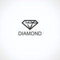 Diamond texture background. Collection icon diamonds. Vector Royalty Free Stock Photo