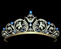 Diamond tiara with sapphires