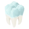 Diamond tooth icon, isometric style Royalty Free Stock Photo