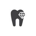 Diamond tooth vector icon Royalty Free Stock Photo