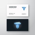 Diamond Tough Abstract Modern Vector Logo and Business Card Template. Polygon Glass Letter T with Typography. Strong