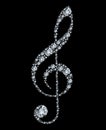 Diamond treble clef