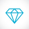 Diamond vector icon Royalty Free Stock Photo