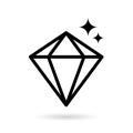 Diamond vector line icon