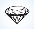 Diamond. Vector sketch