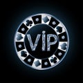 Diamond VIP poker chip Royalty Free Stock Photo