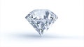 Diamond on white background. 3D render Royalty Free Stock Photo