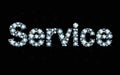 Diamond word service Royalty Free Stock Photo