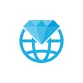 Diamond World Logo Icon Design