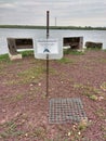 Diamondback Terrapin Nest Protected by a Cage, Meadowlands, NJ, USA Royalty Free Stock Photo