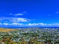 Diamondhead and the city of Honolulu, Kaimuki, Kahala, and oceanscape on Oahu Royalty Free Stock Photo