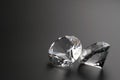 Diamonds on black background copyspace Royalty Free Stock Photo