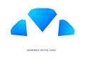 Diamonds crystal logo Royalty Free Stock Photo