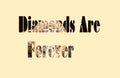 Diamonds Are Forever Text With Diamond Ring Image Royalty Free Stock Photo