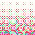 Vector Colorful Squares with Halftone Effect for Geometric Pattern Background