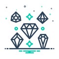 Mix icon for Diamonds, shine and crystal