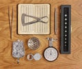 Diamonds, Instruments and Diamond Grading Tools Royalty Free Stock Photo