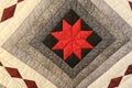 Closeup Beautiful Stars made of Diamonds Amish Handmade Quilt3 Royalty Free Stock Photo