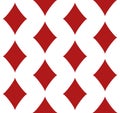 Diamonds playing card suit symbol - seamless repeatable pattern texture Royalty Free Stock Photo